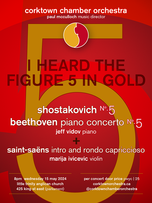 Concert poster for I Heard the Figure 5 in Gold