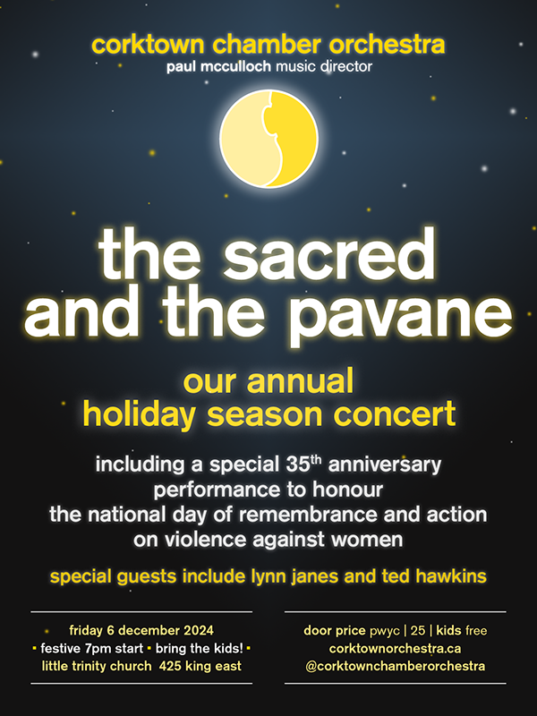 Concert poster for The Sacred and the Pavane